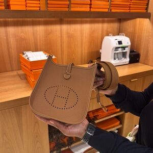 Hermes Evelyne Bag - Mini in Gold